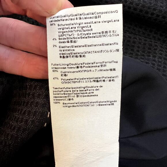 BOSS Jukani Check Wool Suit Blazer Jacket Professional Size 10 - Picture 8 of 8